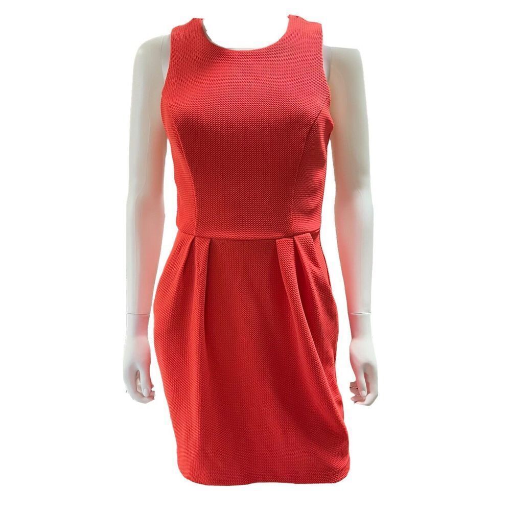 BISOU BISOU Michelle Bohbot Bodycon Short Dress Salmon Womens Size 4 (L10273)